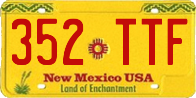 NM license plate 352TTF