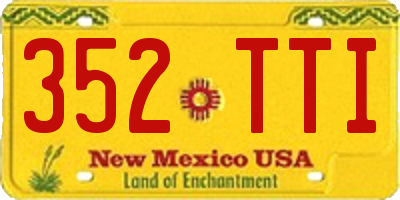 NM license plate 352TTI