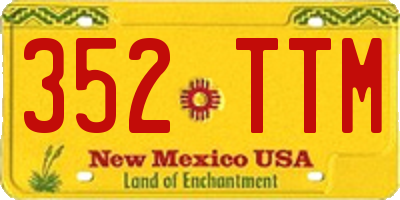 NM license plate 352TTM