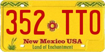 NM license plate 352TTO