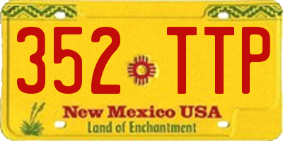NM license plate 352TTP