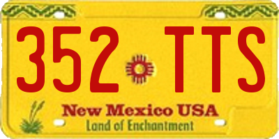 NM license plate 352TTS