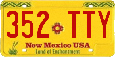 NM license plate 352TTY