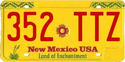 NM license plate 352TTZ