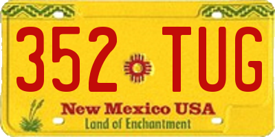 NM license plate 352TUG