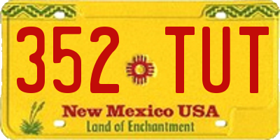 NM license plate 352TUT