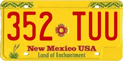 NM license plate 352TUU