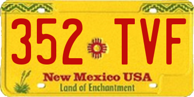 NM license plate 352TVF