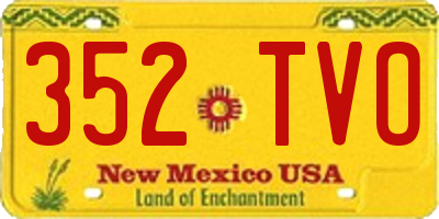 NM license plate 352TVO