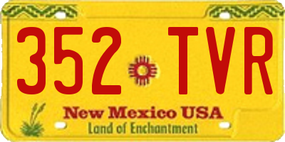 NM license plate 352TVR
