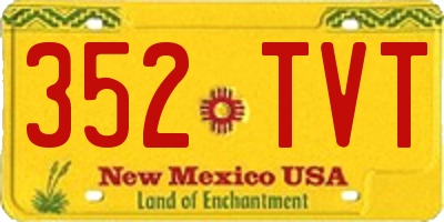 NM license plate 352TVT
