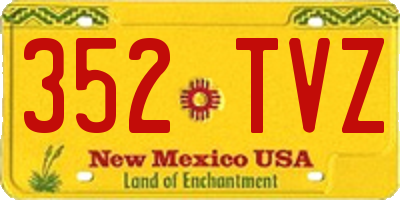 NM license plate 352TVZ