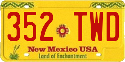 NM license plate 352TWD