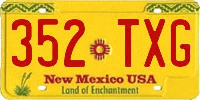 NM license plate 352TXG