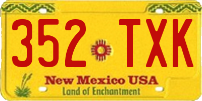NM license plate 352TXK