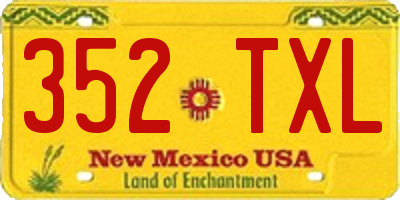 NM license plate 352TXL