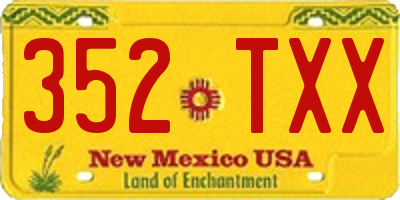 NM license plate 352TXX