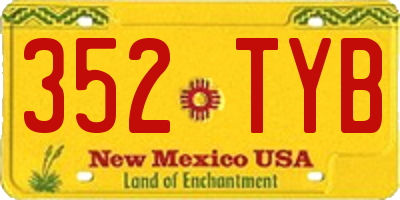NM license plate 352TYB