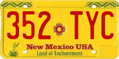 NM license plate 352TYC