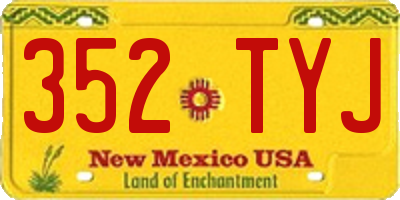 NM license plate 352TYJ