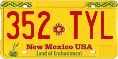 NM license plate 352TYL