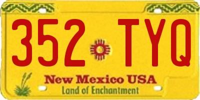NM license plate 352TYQ