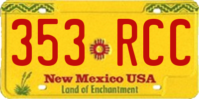 NM license plate 353RCC