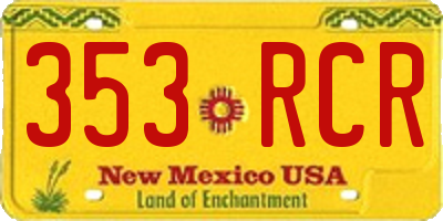 NM license plate 353RCR