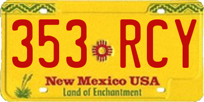 NM license plate 353RCY