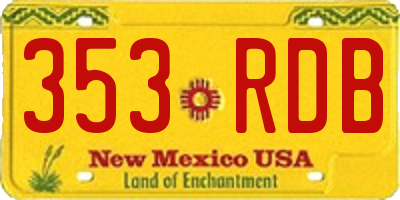 NM license plate 353RDB