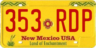 NM license plate 353RDP