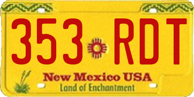 NM license plate 353RDT