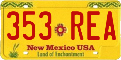 NM license plate 353REA