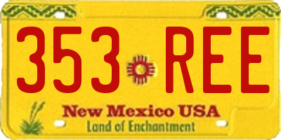 NM license plate 353REE