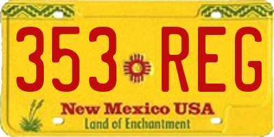NM license plate 353REG