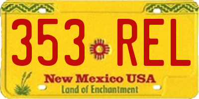 NM license plate 353REL