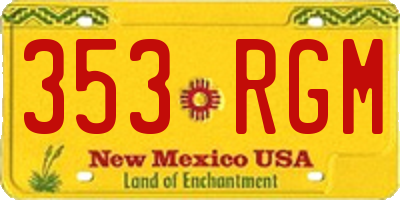 NM license plate 353RGM