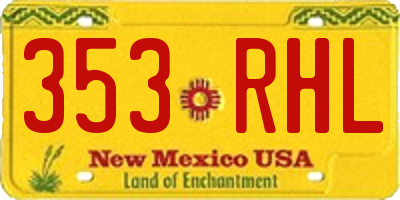 NM license plate 353RHL