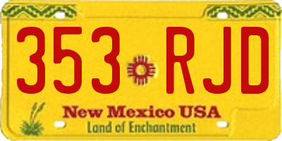 NM license plate 353RJD