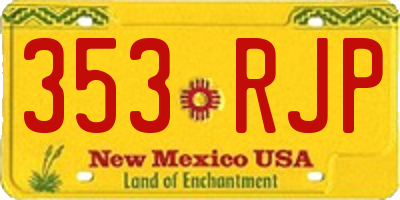 NM license plate 353RJP