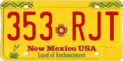 NM license plate 353RJT