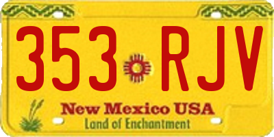 NM license plate 353RJV