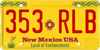 NM license plate 353RLB