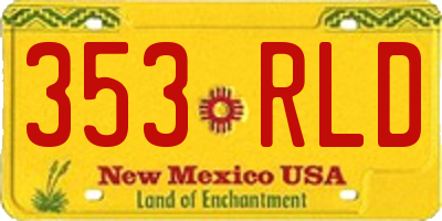 NM license plate 353RLD