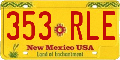 NM license plate 353RLE