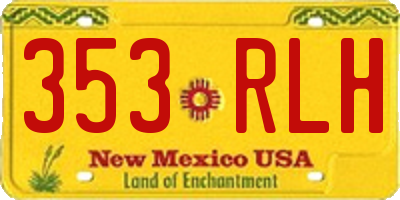NM license plate 353RLH