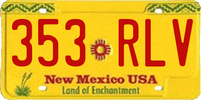 NM license plate 353RLV
