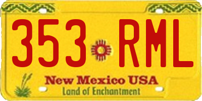 NM license plate 353RML