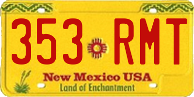 NM license plate 353RMT