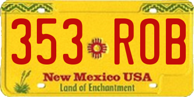 NM license plate 353ROB